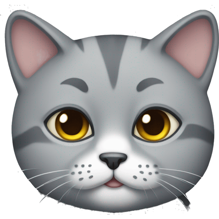 A gray chubby cat emoji