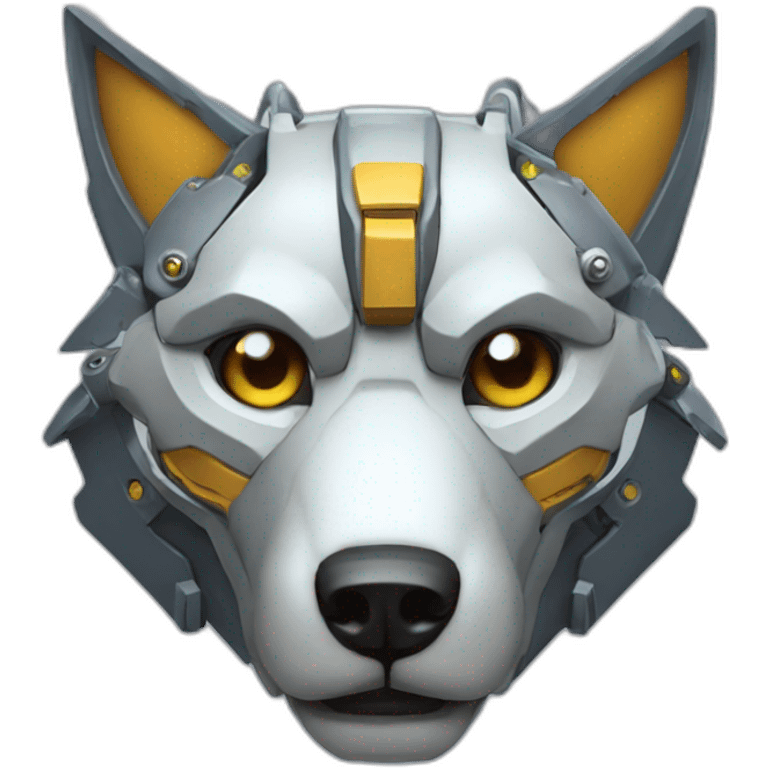 mecha wolf head emoji