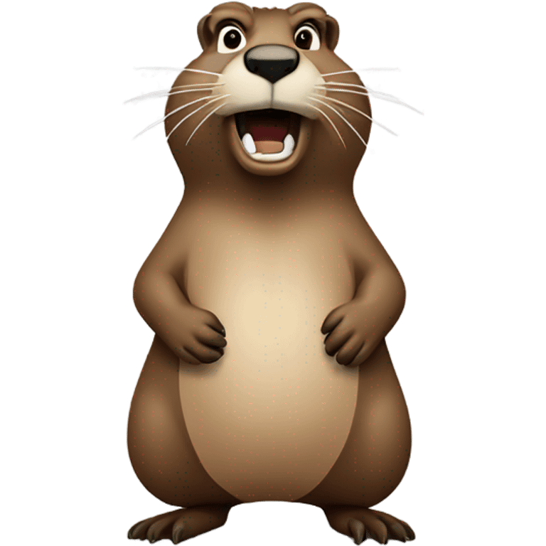 angry groundhog emoji