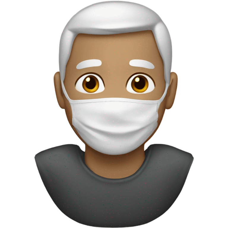 A dad with white mask emoji