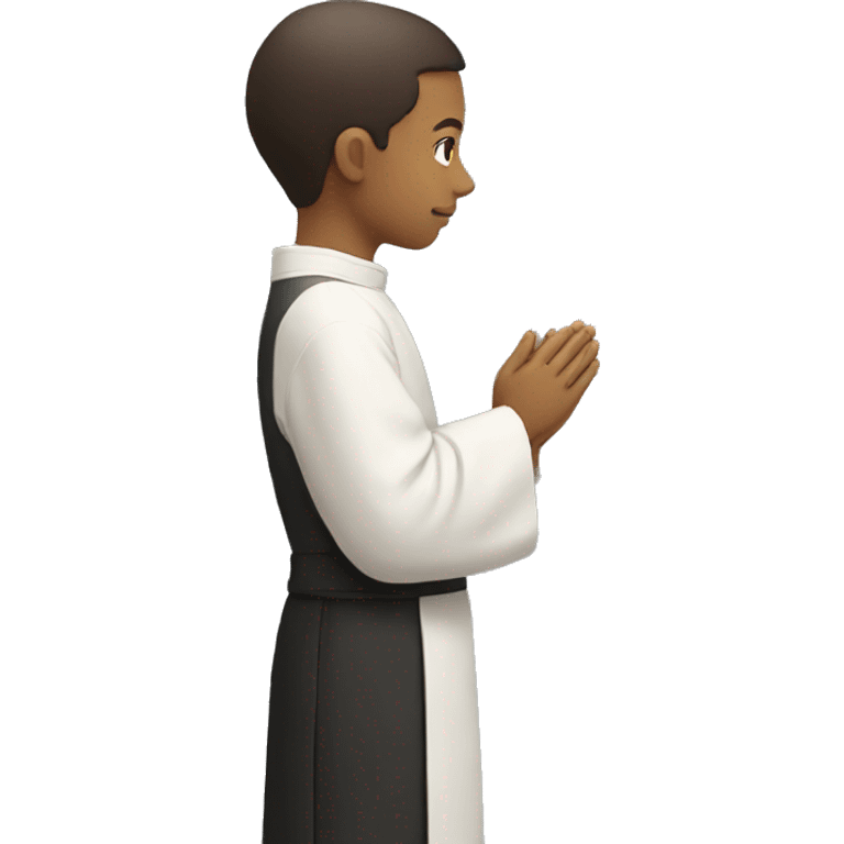 Young Priest in prayer emoji