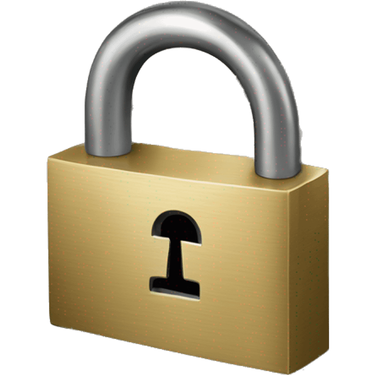 A padlock with the letter A engraved on it emoji