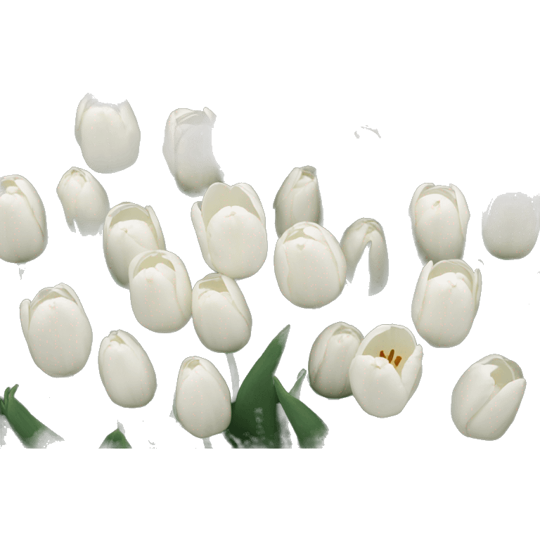 white tulips emoji