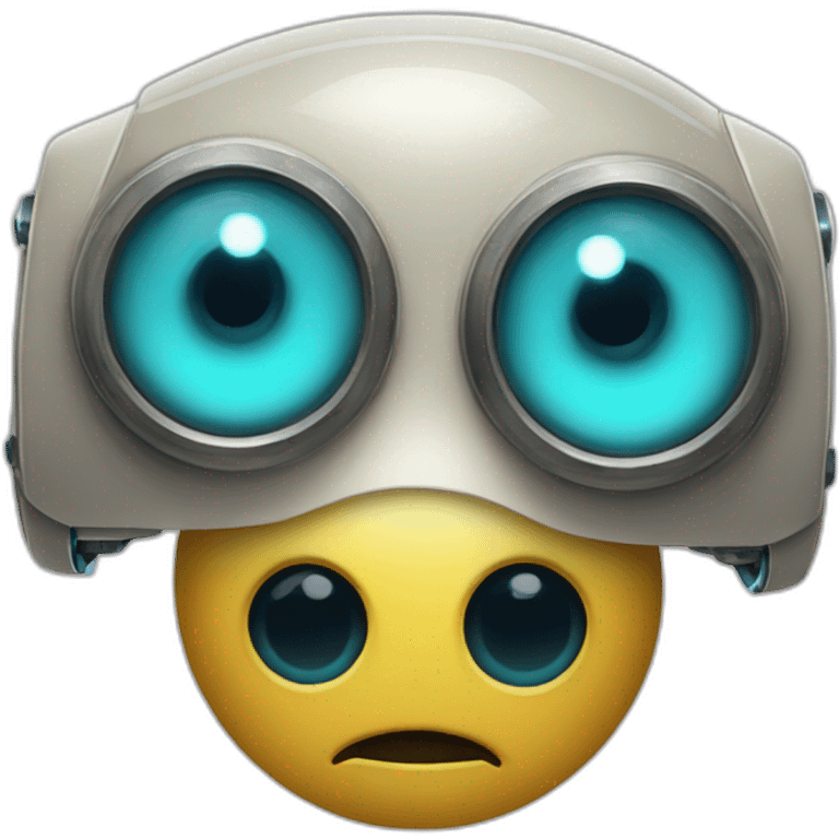 3-eyed kind and caring robot emoji