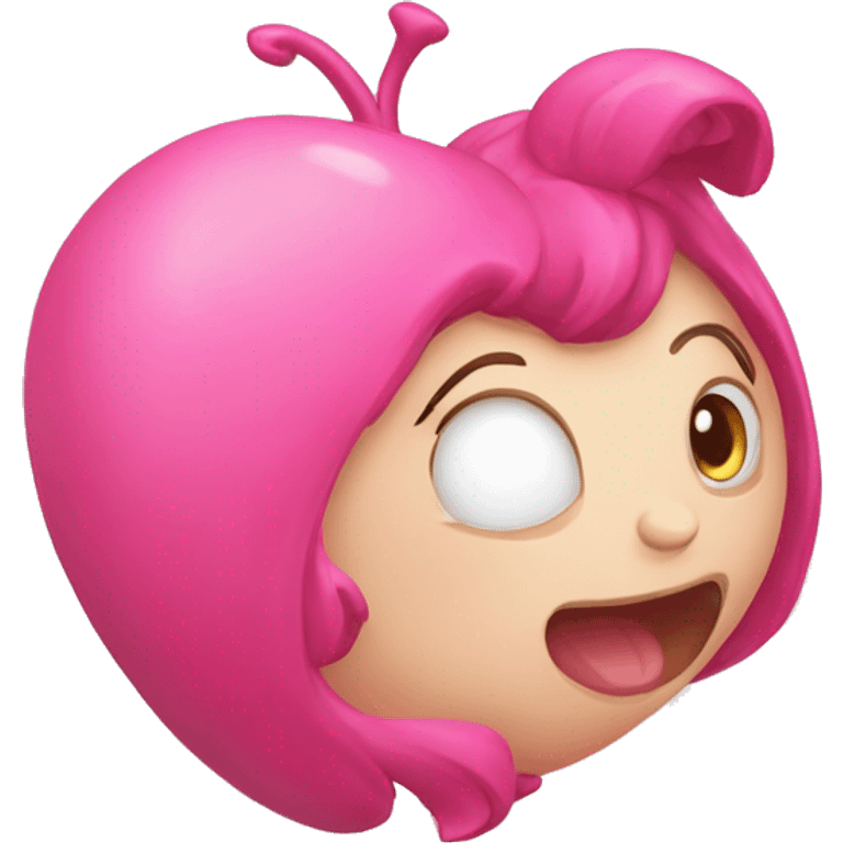 Diablotine mignonne bisous coeur emoji