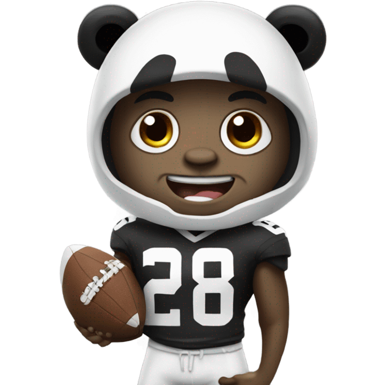 Football player wearing a panda suit  emoji