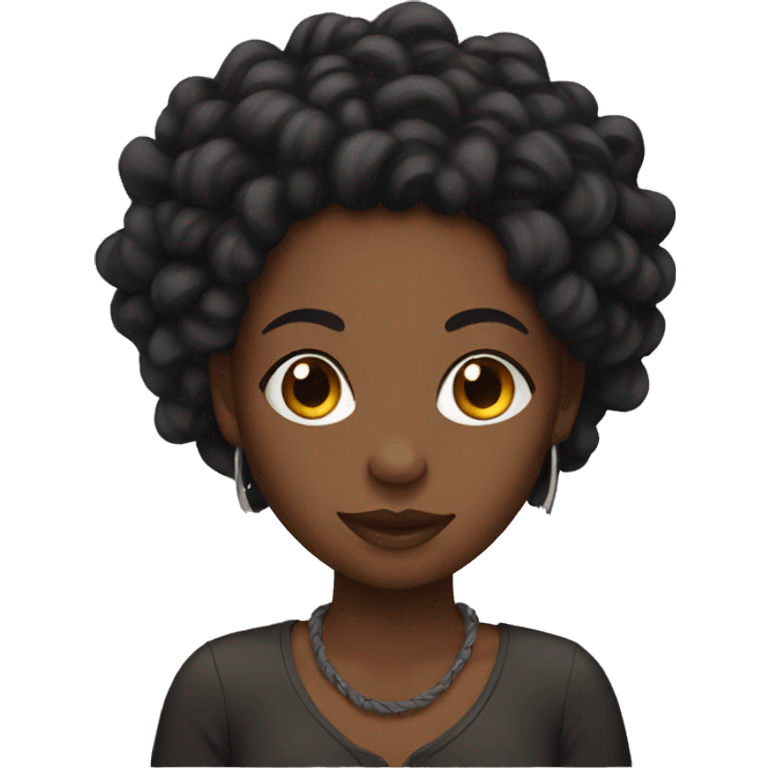 Black girl with locs emoji