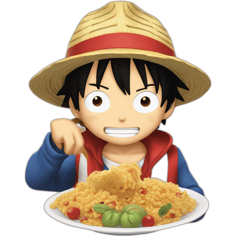 Luffy eating emoji