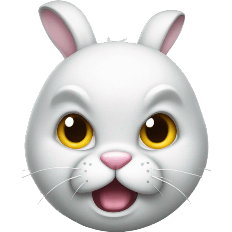 bunny with angry face emoji