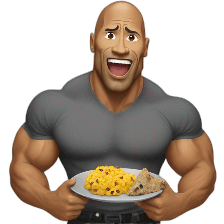 The rock eating à rock  emoji