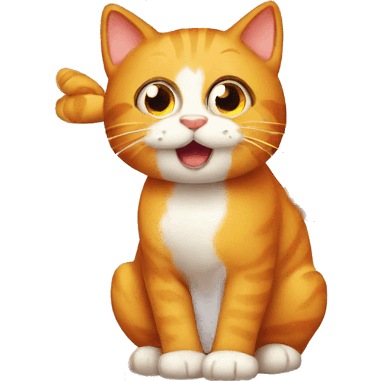 ginger cat naughty emoji