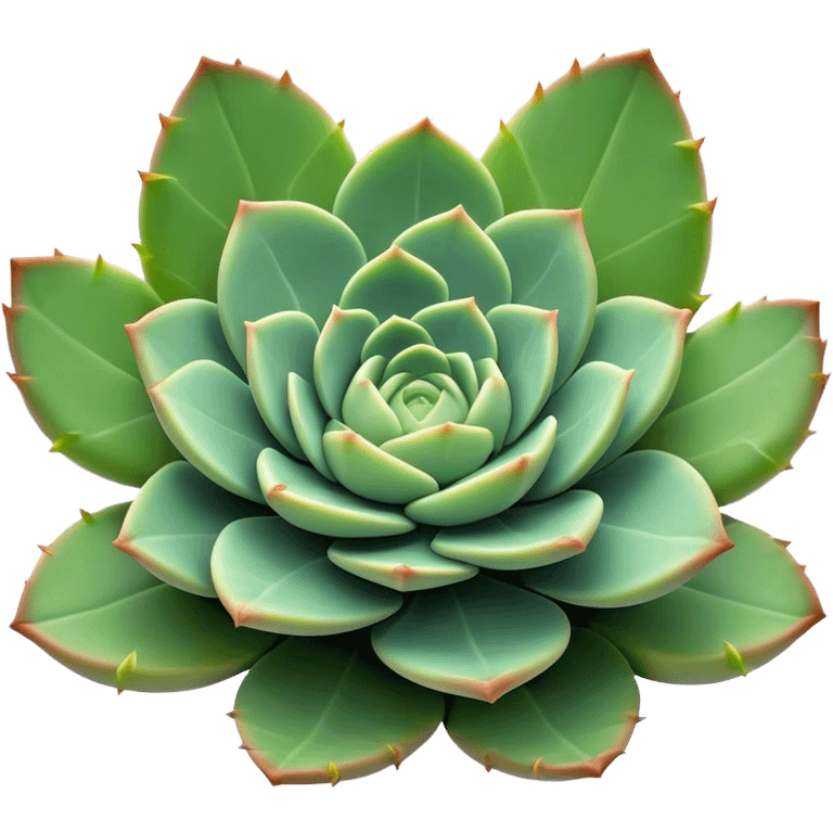 Cinematic Realistic Succulent Emoji, Compact and plump, with fleshy leaves arranged in rosettes of various shapes. The soft, green leaves glow with a gentle radiance, exuding a sense of calm and tranquility. Soft glowing outline, capturing the essence of resilience and beauty in a blossoming succulent! emoji