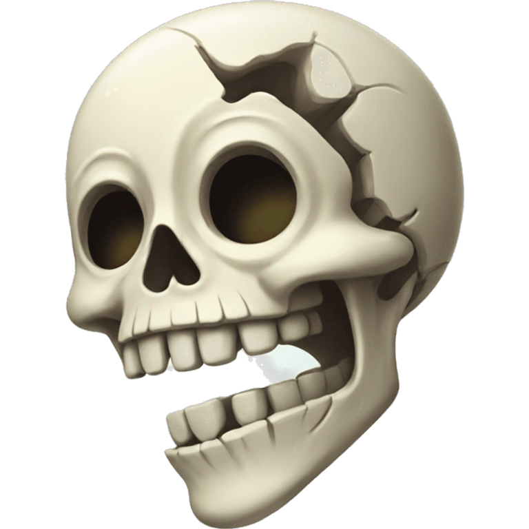 Crying Laughing skeleton emoji