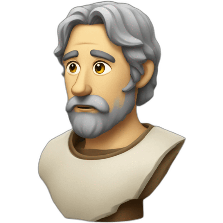 medieval innovator, thinking, concentrated, torso emoji