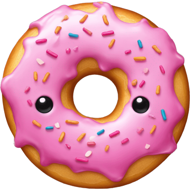 Pink donut emoji