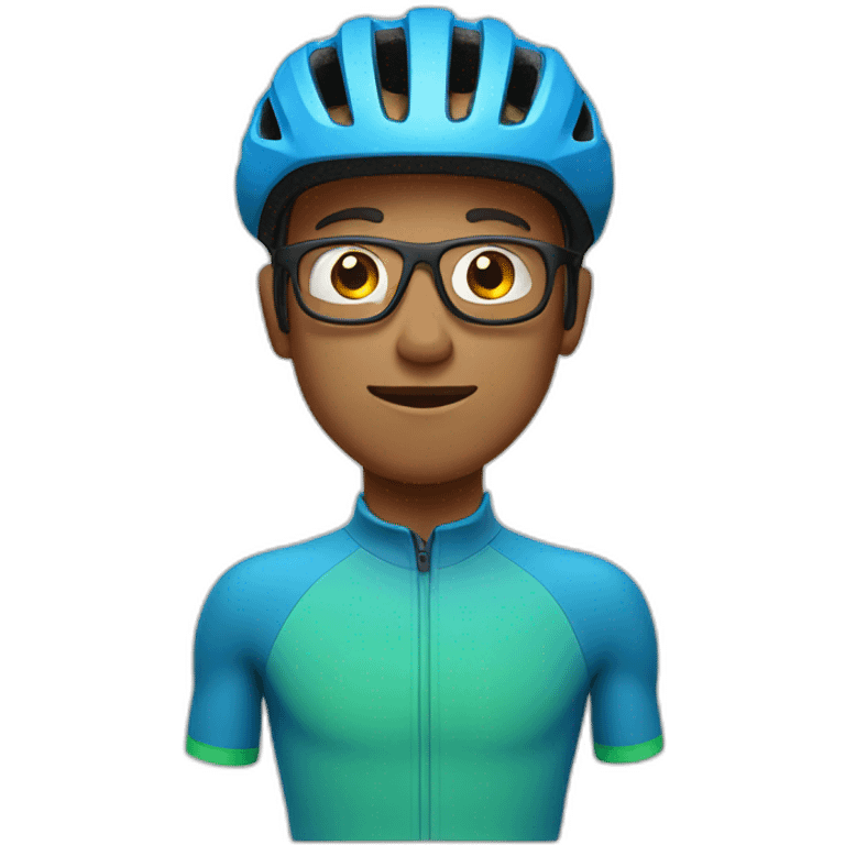 cyclist with glasses emoji