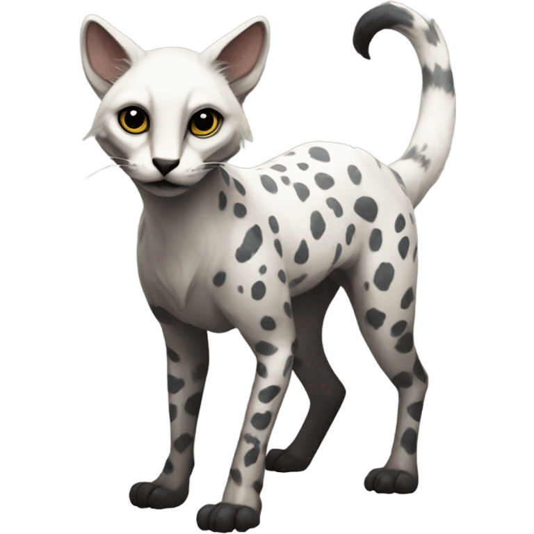 Modern Feral Rare Fantasy Vernid-Trico-species by LiLaiRa, random markings, full body emoji