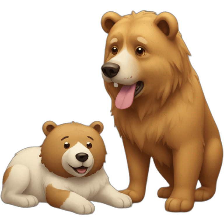 Dog and bear emoji