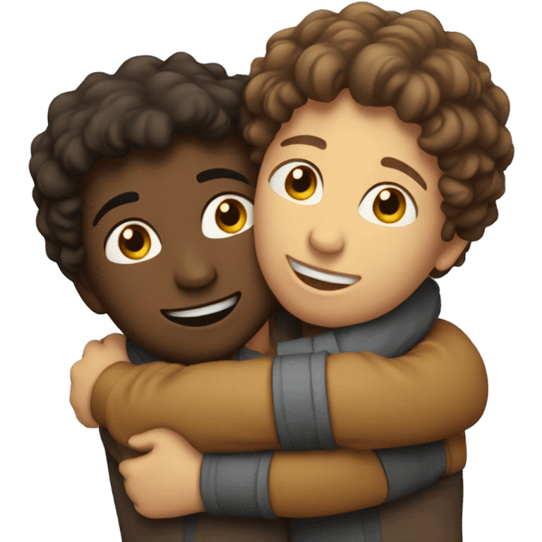 Two bestie hugging emoji