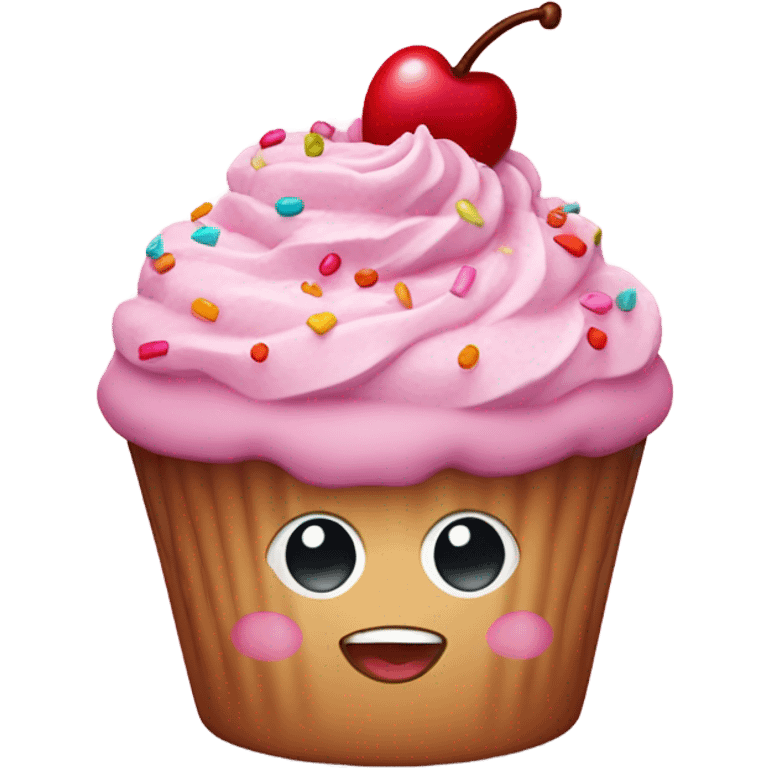 pink cupcake emoji