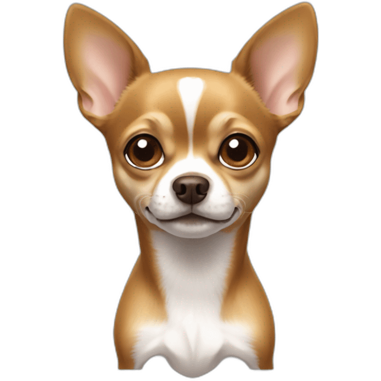 Chihuahua brown white emoji