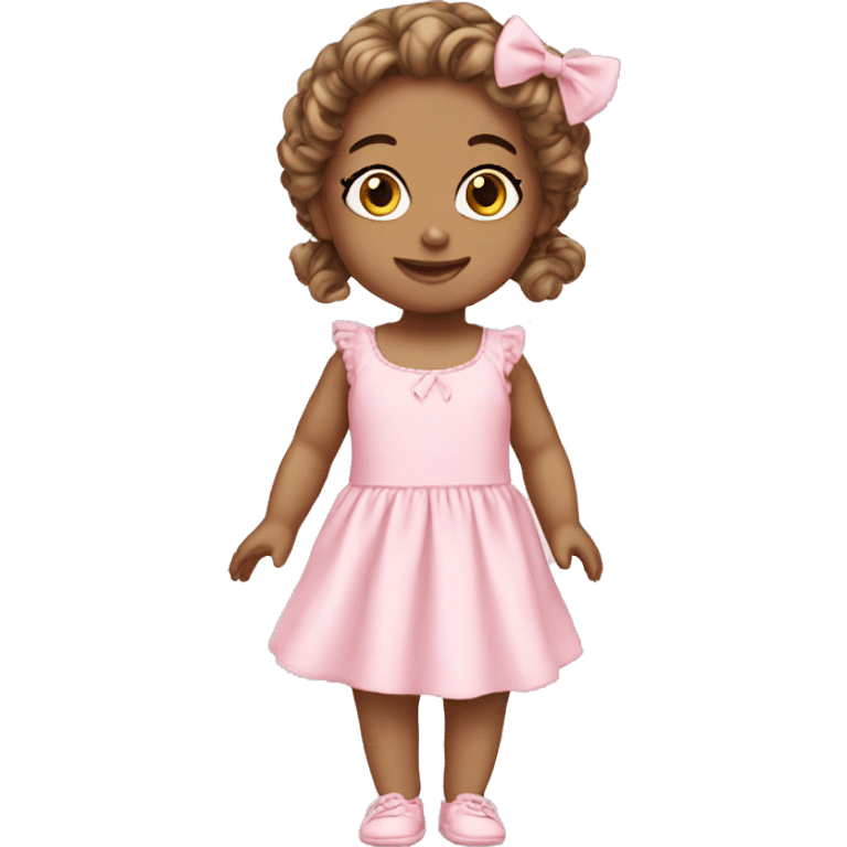 Cute baby doll dress light pink emoji