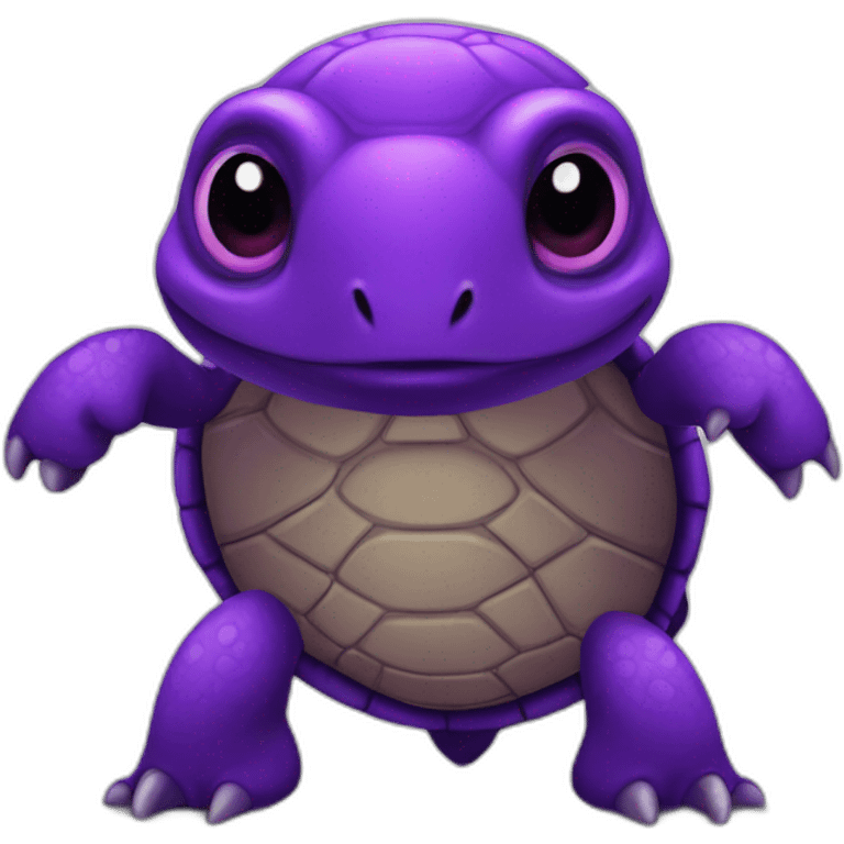 Evil turtle purple emoji