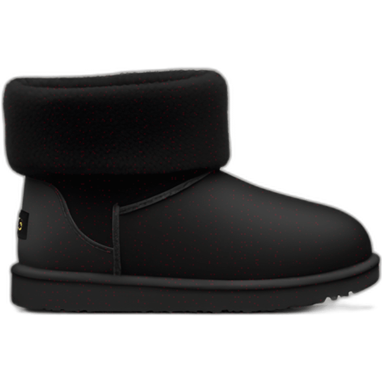 Black mini ugg boots emoji