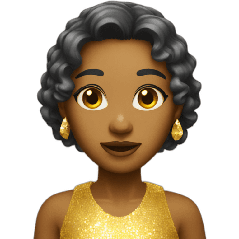 all gold skin pretty disco emoji