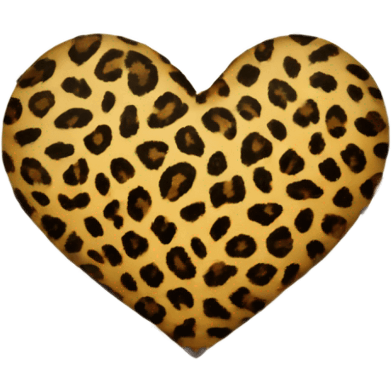 Leopard print heart emoji