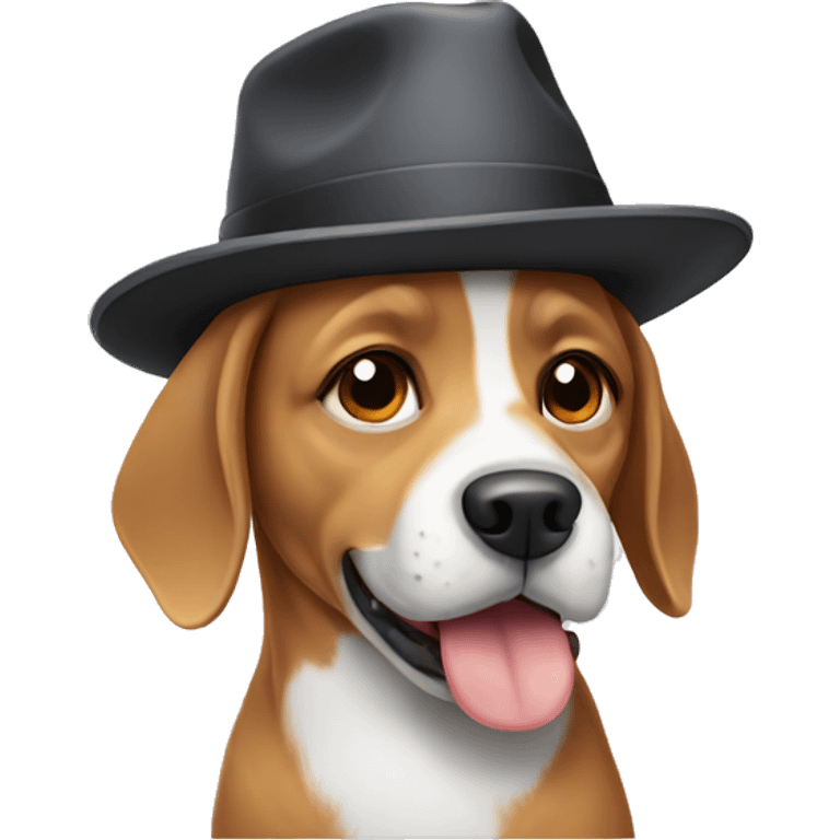 Dog with hat emoji