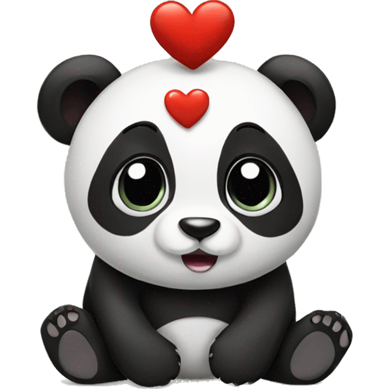 Panda with a heart  emoji