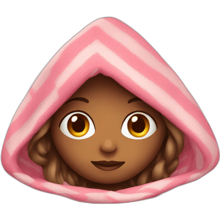 Girl in blanket emoji