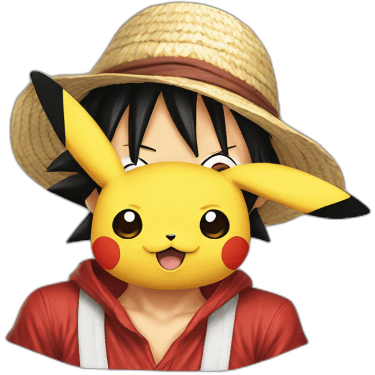 luffy sur pikachu emoji