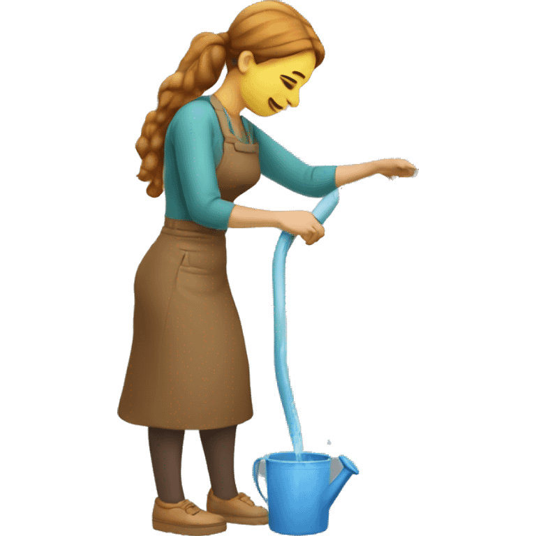 woman watering cannabis emoji