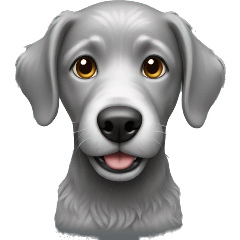 Grey doodle dog emoji