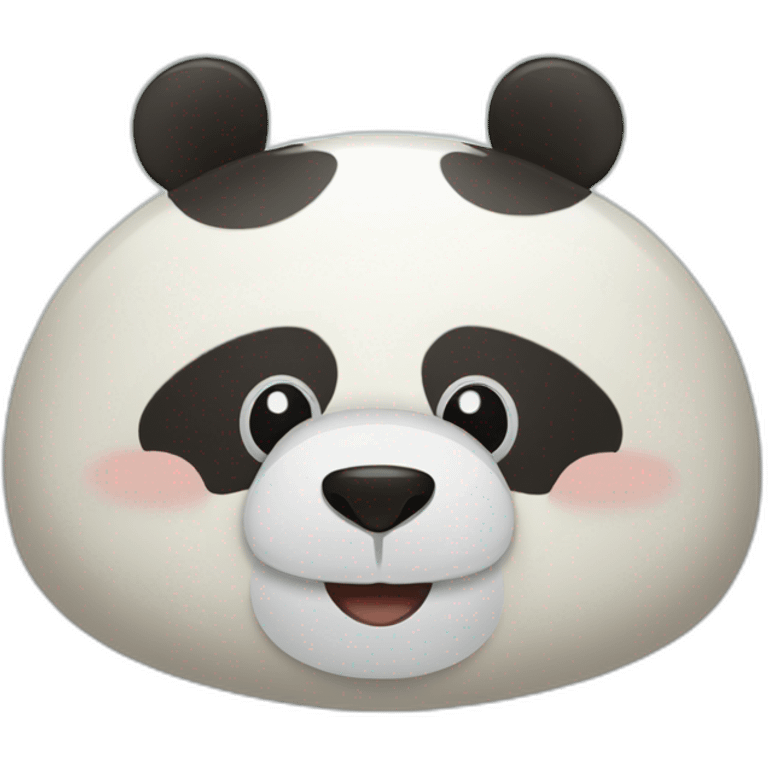 good morning happy panda face emoji