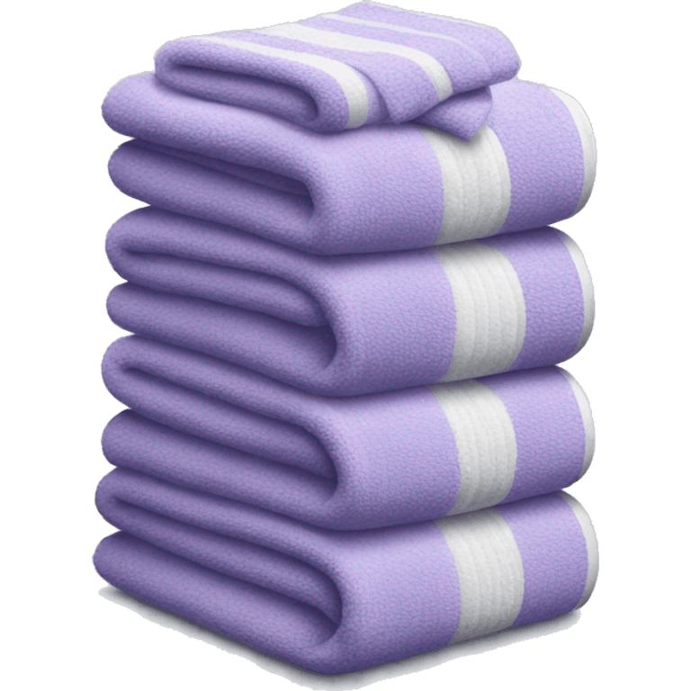 Lilac stacked towels emoji