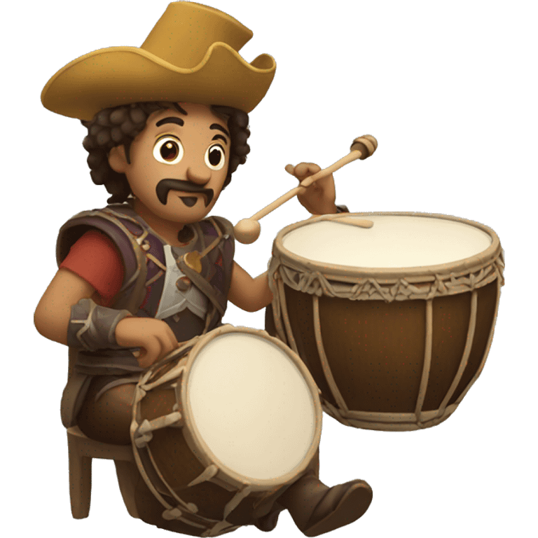 Bard playing drum emoji