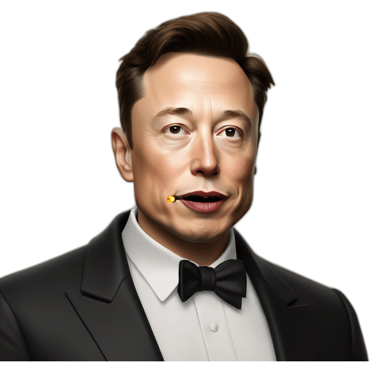 elon musk with a cigar emoji