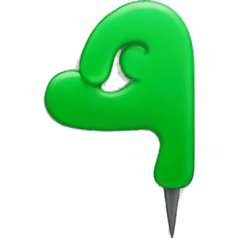 green pin emoji