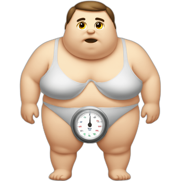 Weighing of fat people emoji