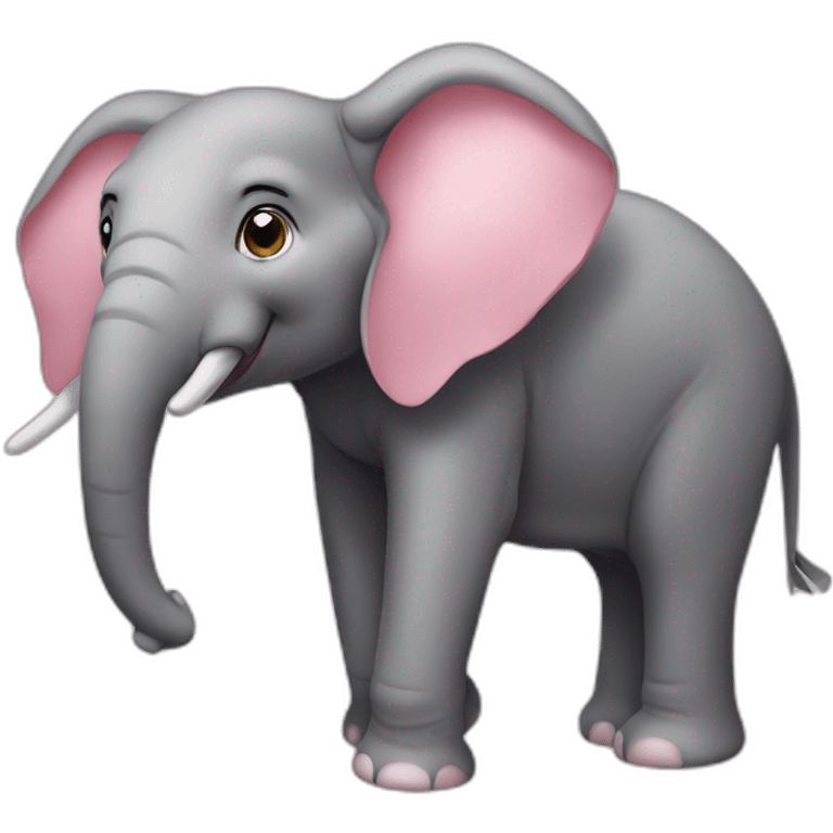 Éléphant-rose emoji