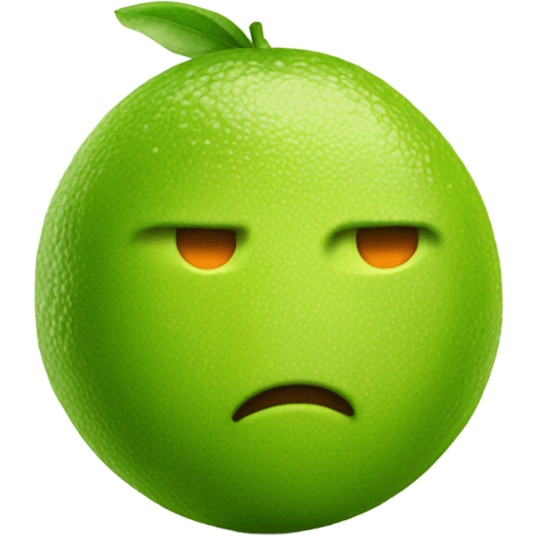 lime with orange color flesh inside emoji