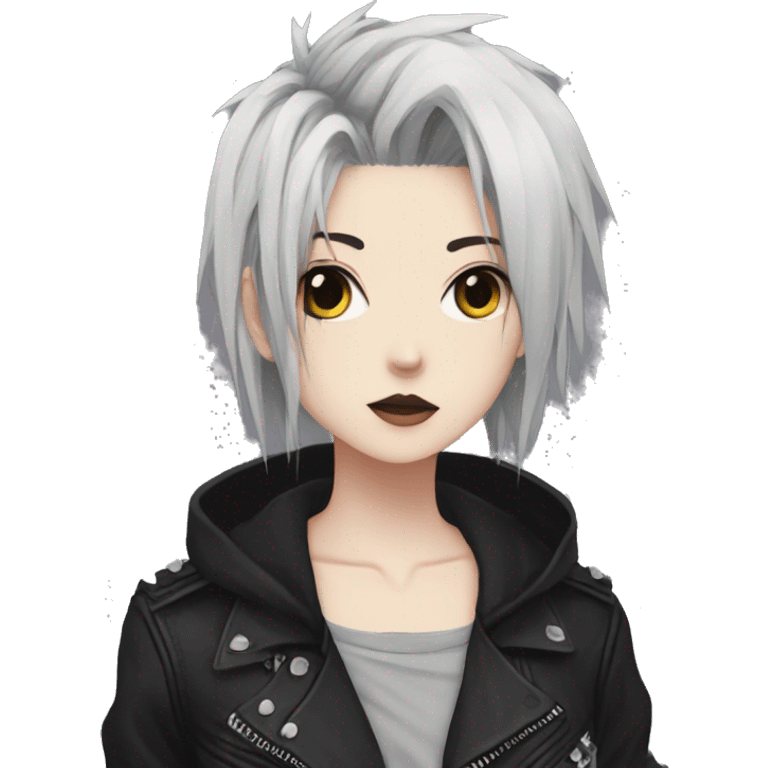 Edgy anime punk gothic tomboy emoji