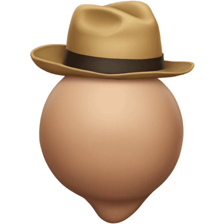 Butt wearing a hat emoji