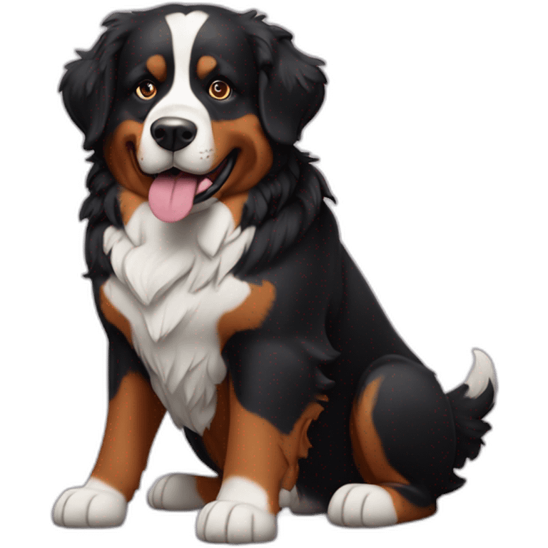 bernese-mountain-dog-holding-gun emoji