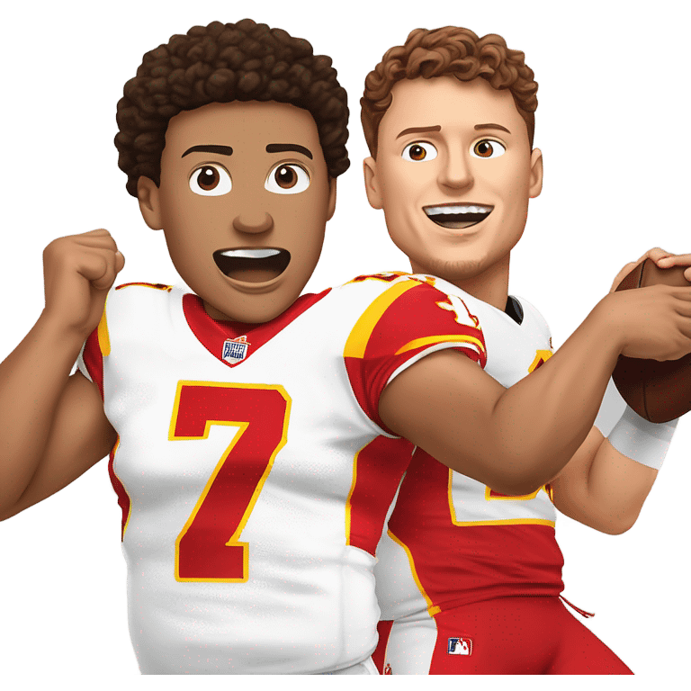 Josh Allen fighting Patrick Mahomes  emoji