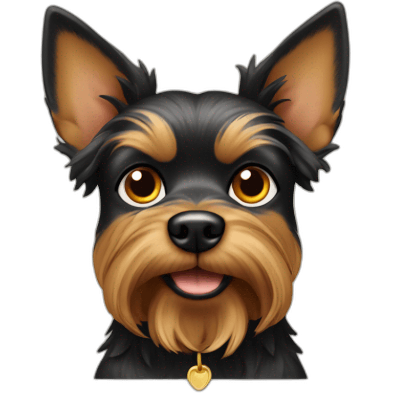 Yorkshire dog with pointed ears emoji