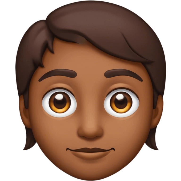 Emojicon side profile with eyes looking at me emoji